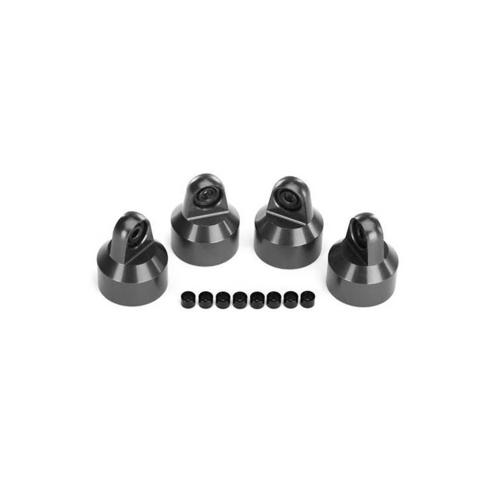 Traxxas Shock caps aluminum (gray-anodized) gtx shocks (4) spacers (8) TRX7764-GRAY Traxxas Shock caps aluminum (gray-anodized) gtx shocks (4) spacers (8) TRX7764-GRAY