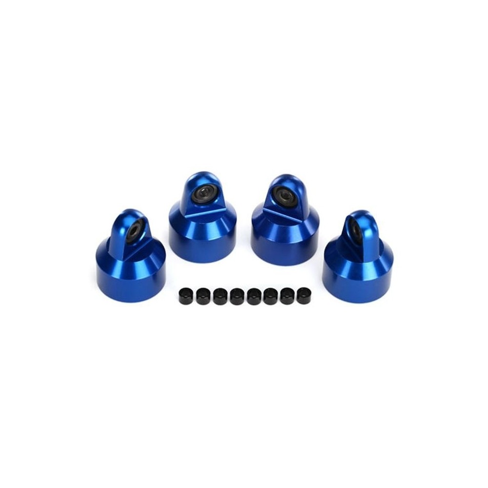 Tapas amortiguador aluminio azul muelles Traxxas TRX7764A Tapas amortiguador aluminio azul muelles Traxxas TRX7764A