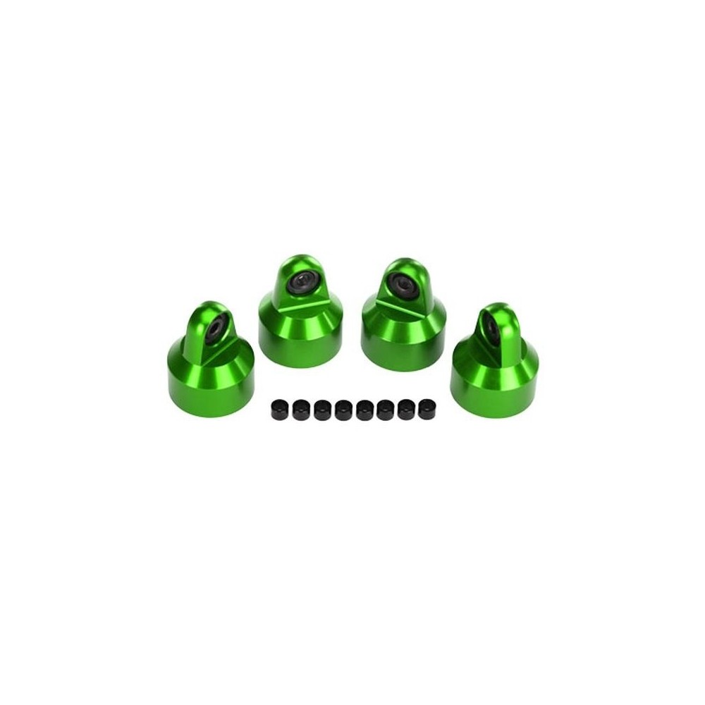 Tapas amortiguador aluminio verde GTX Traxxas TRX7764G Tapas amortiguador aluminio verde GTX Traxxas TRX7764G