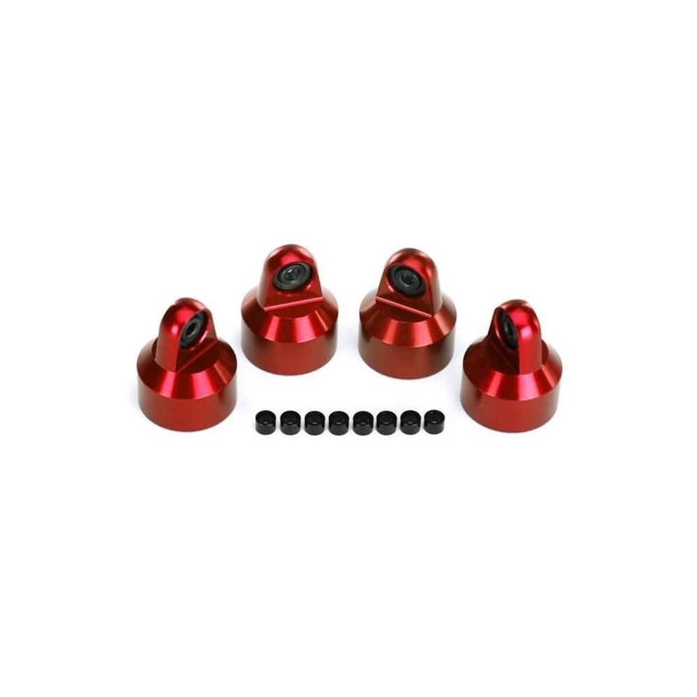 Tapas amortiguador aluminio rojo muelles Traxxas TRX7764R Tapas amortiguador aluminio rojo muelles Traxxas TRX7764R