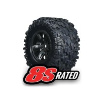 Traxxas Tires wheels assembled glued (x-maxx black wheels) TRX7772X