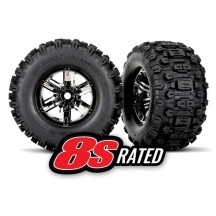 Ruedas X-Maxx cromadas negras Sledgehammer Traxxas TRX7774A