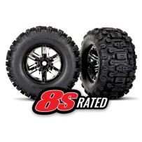 Ruedas X-Maxx cromadas negras Sledgehammer Traxxas TRX7774A