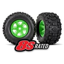 Ruedas X-Maxx verdes Sledgehammer Traxxas TRX7774G