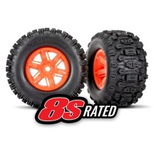 Ruedas X-Maxx naranjas Sledgehammer Traxxas TRX7774T