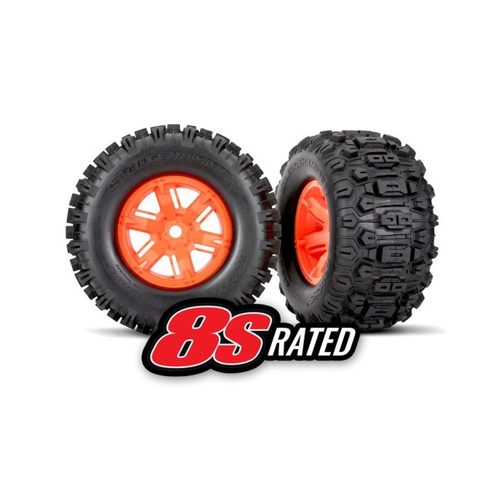 Ruedas X-Maxx naranjas Sledgehammer Traxxas TRX7774T Ruedas X-Maxx naranjas Sledgehammer Traxxas TRX7774T