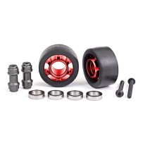 Wheelie bar aluminio anodizado rojo 6061-T6 Traxxas TRX7775R