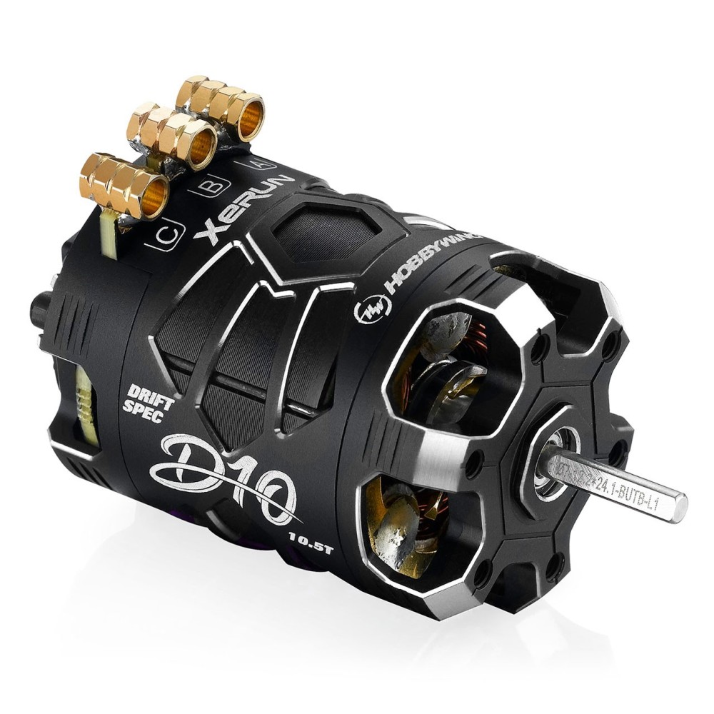 Hobbywing Xerun D10 Brushless Drift Motor 10.5T Black HW30401134 Hobbywing Xerun D10 Brushless Drift Motor 10.5T Black HW30401134