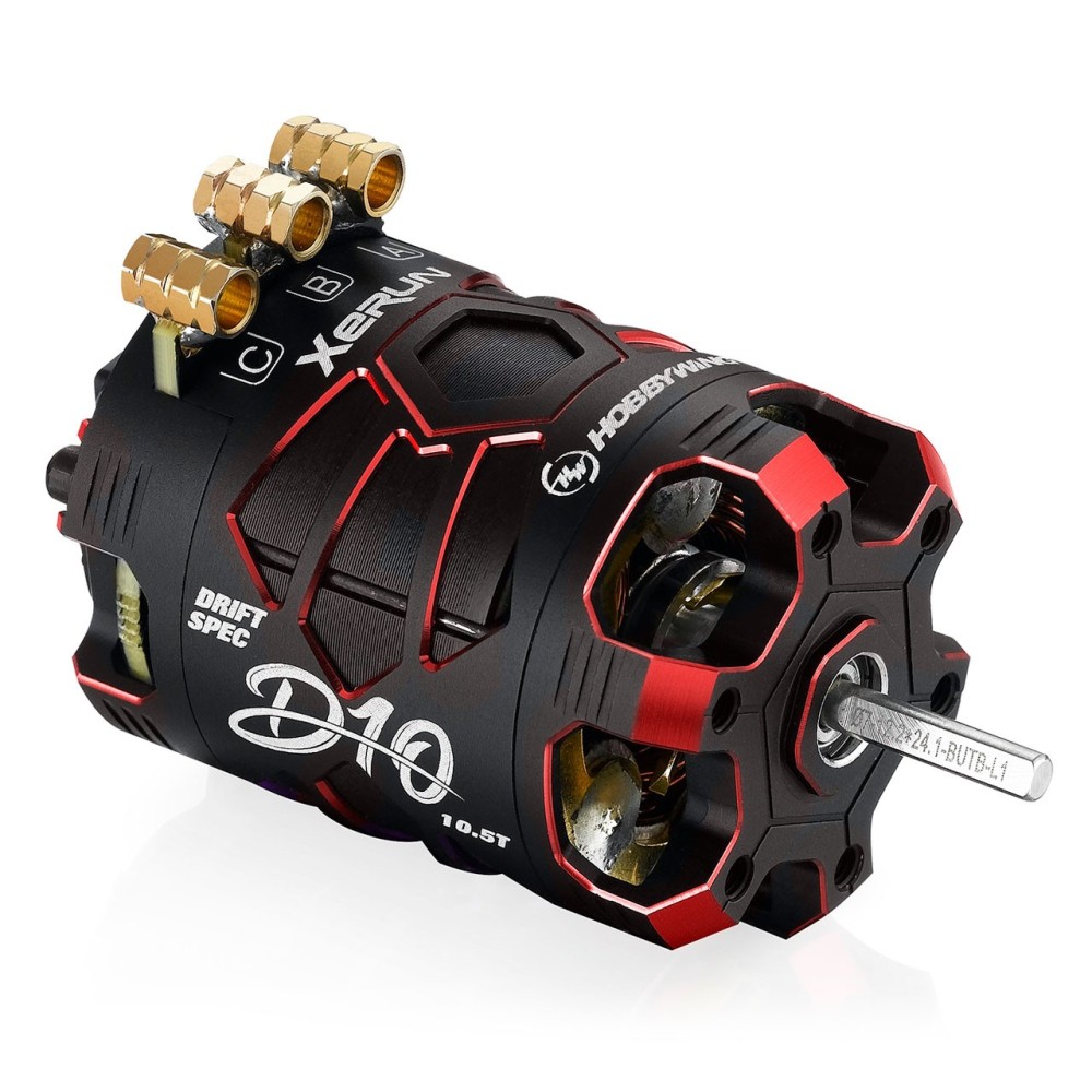 Hobbywing Xerun D10 Brushless Drift Motor 10.5T Red HW30401135 Hobbywing Xerun D10 Brushless Drift Motor 10.5T Red HW30401135