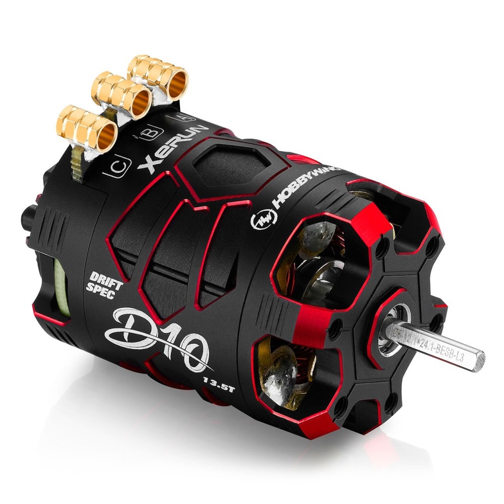 Hobbywing Xerun D10 Brushless Drift Motor 13.5T Red HW30401138 Hobbywing Xerun D10 Brushless Drift Motor 13.5T Red HW30401138
