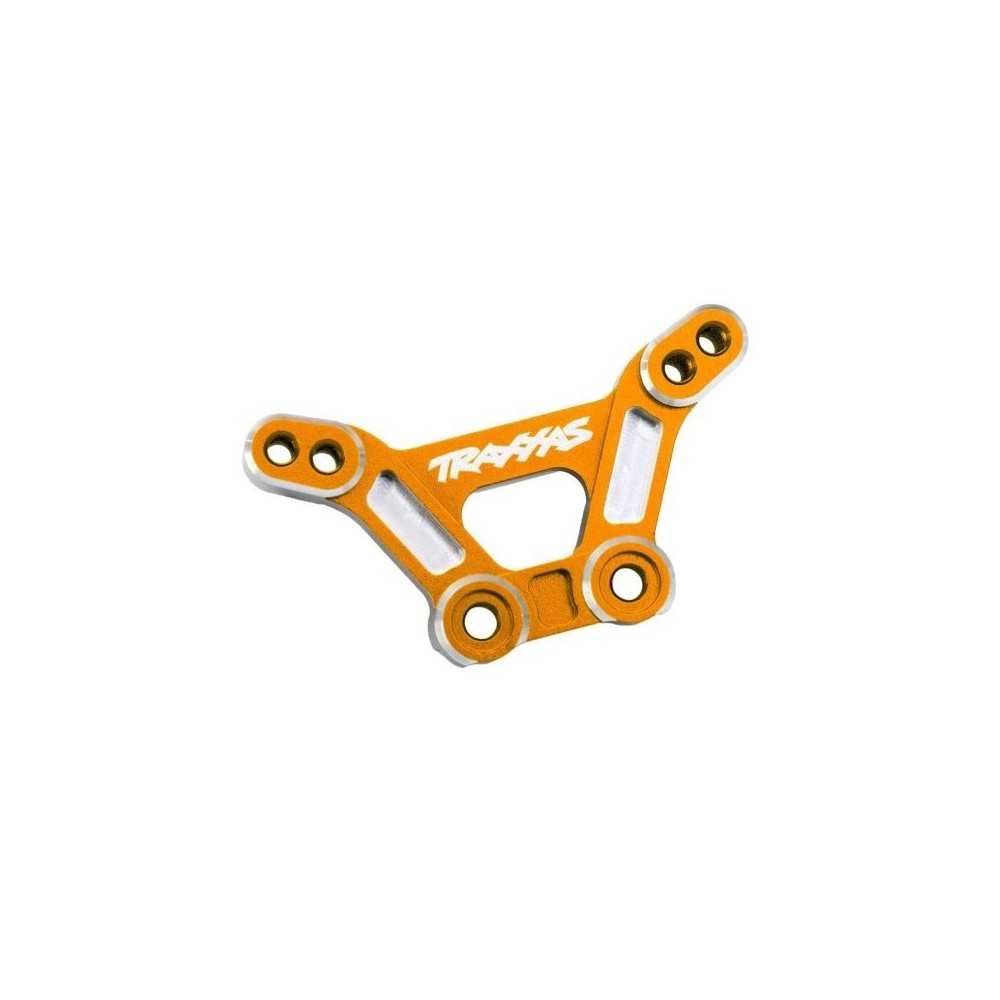 Traxxas Shock tower front 6061-t6 aluminum (orange-anodized) 3x15mm bcs (with) TRX10538-ORNG Traxxas Shock tower front 6061-t6 aluminum (orange-anodized) 3x15mm bcs (with) TRX10538-ORNG