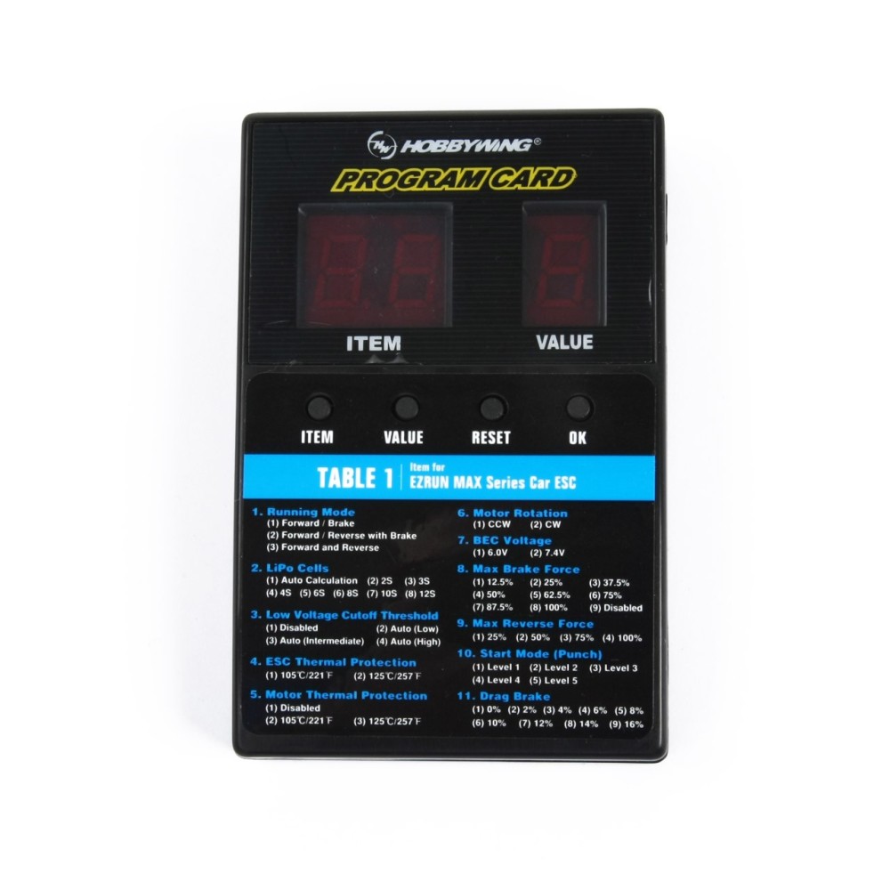 Hobbywing LED Programm Box Xerun, FlyFun, Ezrun, Seaking, Platinum HW30501003 Hobbywing LED Programm Box Xerun, FlyFun, Ezrun, Seaking, Platinum HW30501003