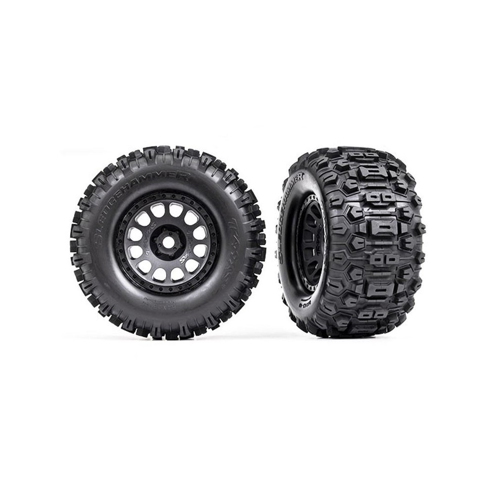 Ruedas y neumáticos ensamblados Traxxas XRT Race con Sledgehammer TRX7876