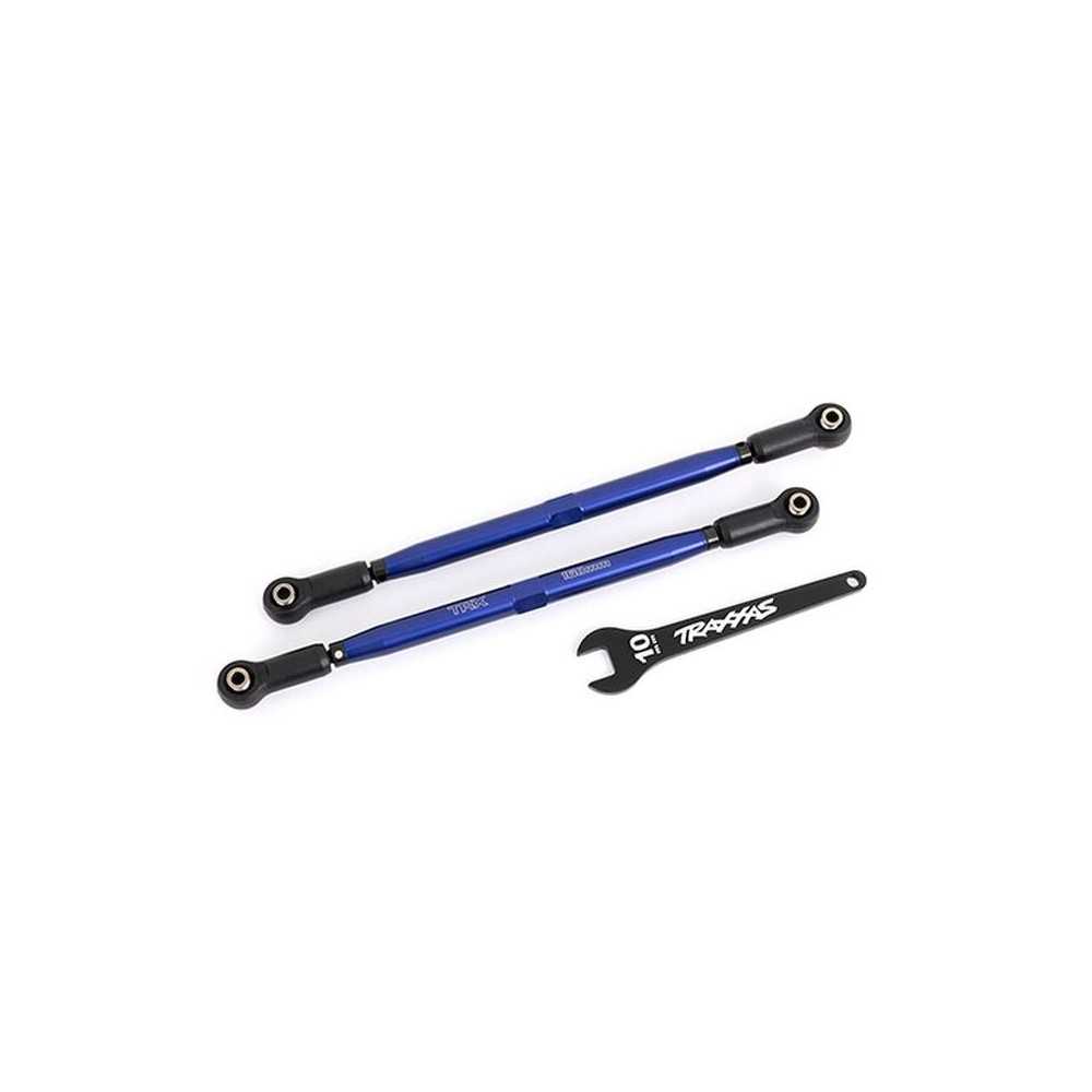 Traxxas Toe links front (tubes blue-anodized 6061-t6 aluminum) (2) (for use) TRX7897X Traxxas Toe links front (tubes blue-anodized 6061-t6 aluminum) (2) (for use) TRX7897X