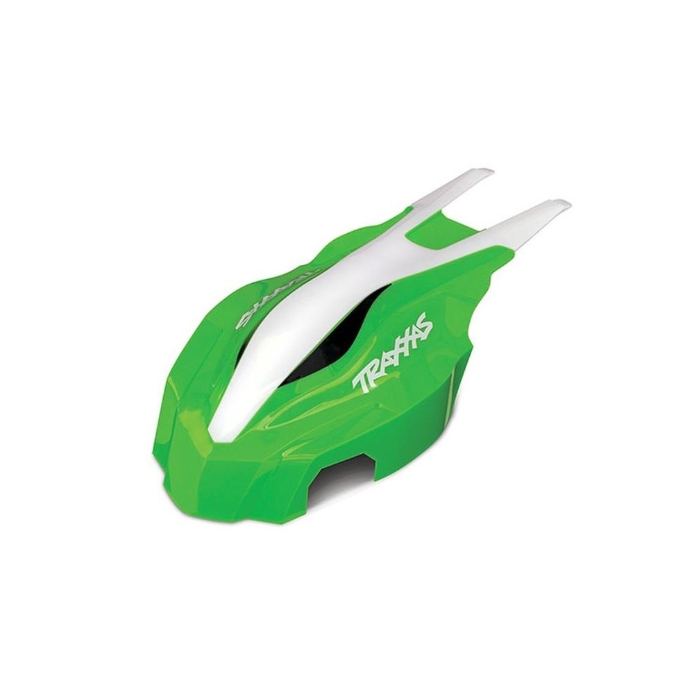 Capota delantera verde blanca Aton Traxxas TRX7914