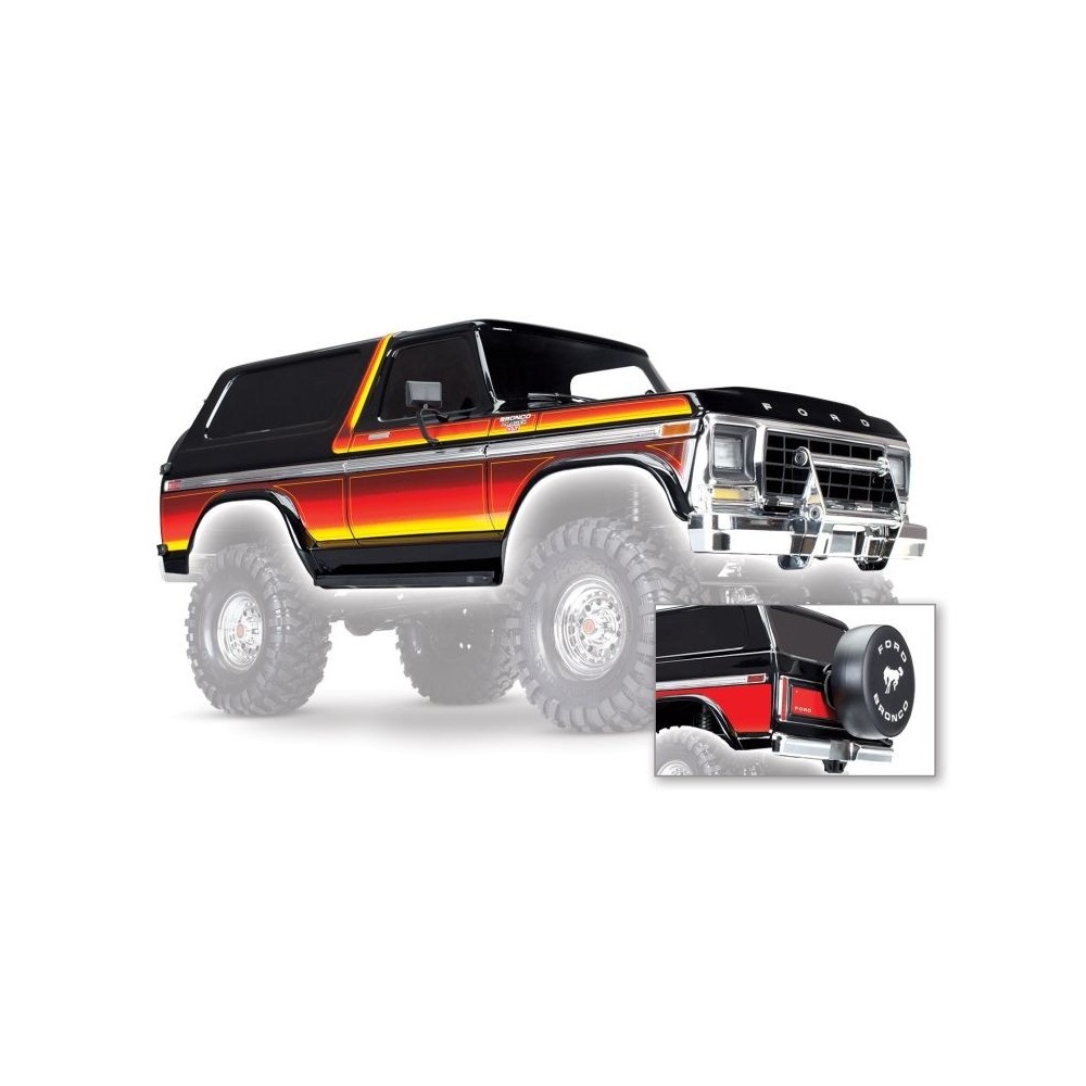 Traxxas Body Ford Bronco complete (black) (includes front and rear bumpers) TRX8010X