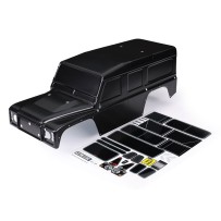 Carrocería Land Rover Defender negra pintada con calcomanías Traxxas TRX8011-BLK