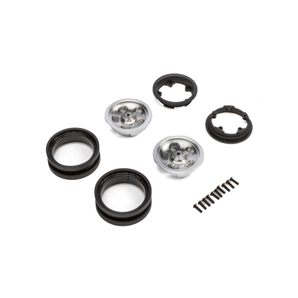 Axial 1.9 Retro Slot Beadlock Wheels Satin AXI43013 Axial 1.9 Retro Slot Beadlock Wheels Satin AXI43013