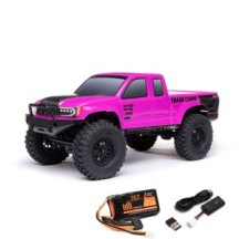 Axial 1/24 SCX24 Base Camp 4WD Rock Crawler Brushed RTR with Battery & Charger Pink AXI-1219T3