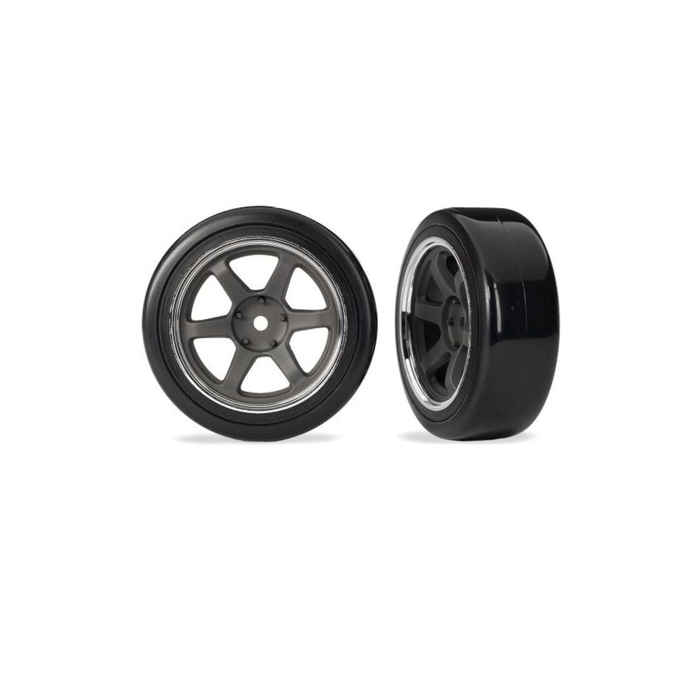 Ruedas montadas 1.9 delanteras gris grafito Traxxas TRX10574 Ruedas montadas 1.9 delanteras gris grafito Traxxas TRX10574