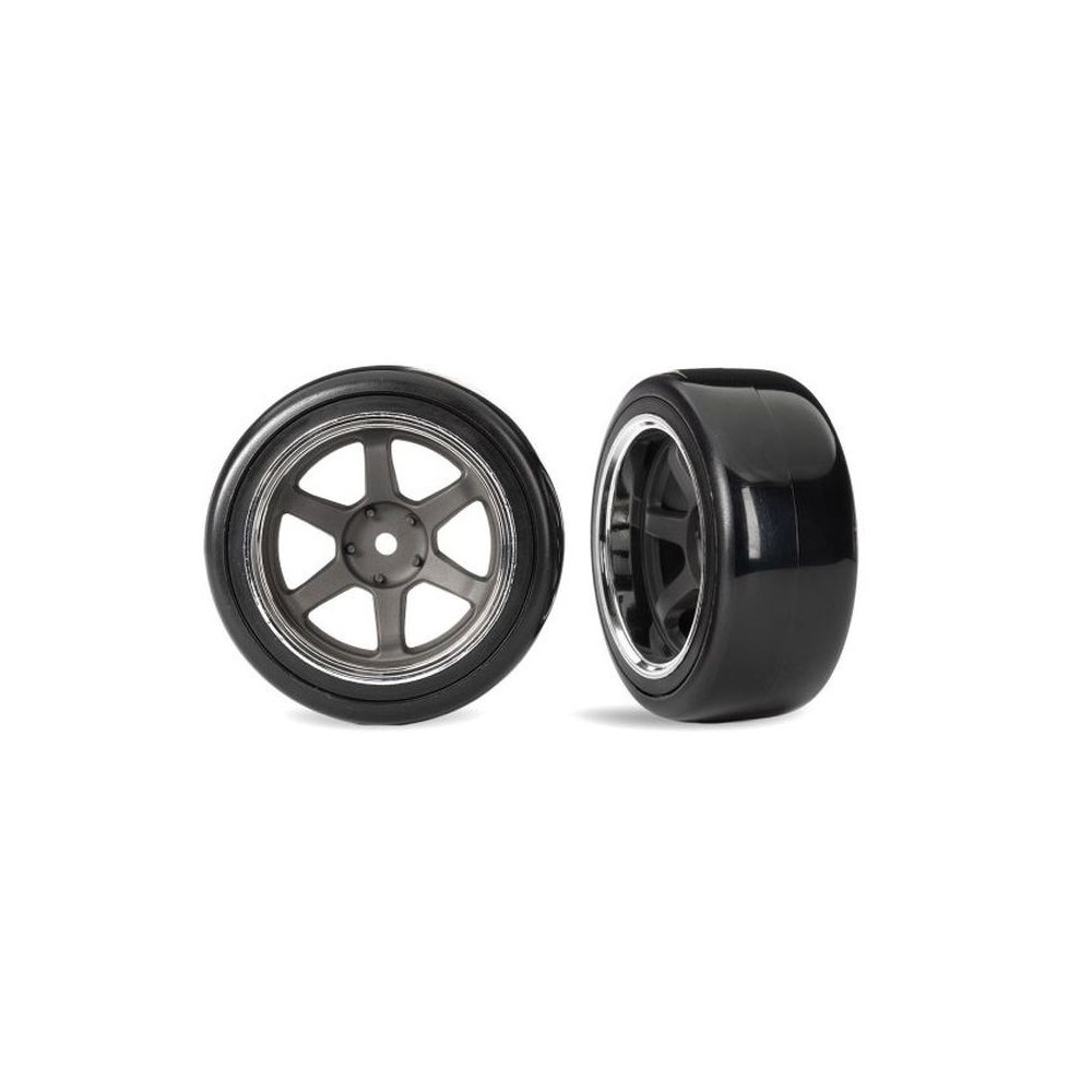 Ruedas montadas 1.9 traseras gris grafito Traxxas TRX10575 Ruedas montadas 1.9 traseras gris grafito Traxxas TRX10575
