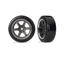 Ruedas montadas 1.9 delanteras ancho gris grafito Traxxas TRX10577