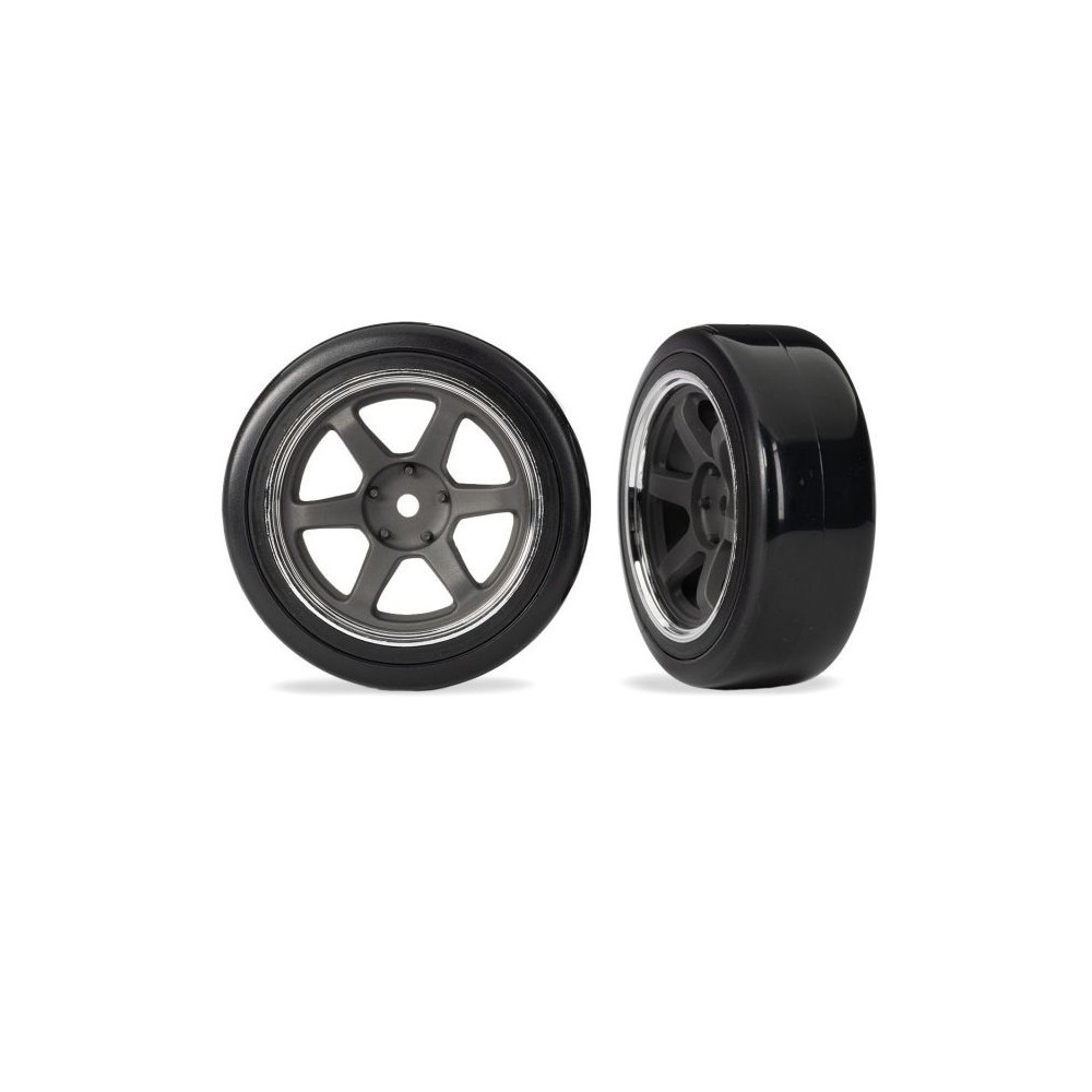 Ruedas montadas 1.9 delanteras ancho gris grafito Traxxas TRX10577 Ruedas montadas 1.9 delanteras ancho gris grafito Traxxas TRX10577