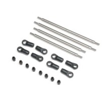 Axial Rear Upper-Lower 4WS Links Set Titanium: AXP8 AXI-2207