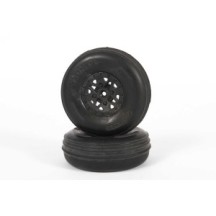 Axial ST28 Front Razor Rear Paddle Tire and Wheel Set: Yeti Jr AXI41000