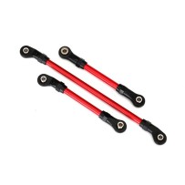 Varilla de dirección, varillaje de dirección y barra Panhard con pintura en polvo roja Traxxas TRX8146R