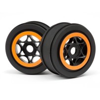 HPI AH-64 WHEEL BLACK/ORANGE HPI-107855