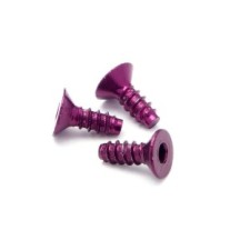 HPI ALUMINIUM TP FLAT HEAD SCREW 3 X 8MM (HEX SOCKET/PURPLE/5PC HPI-Z076