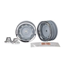 Traxxas Wheels 1.9 chrome (2) center caps (2) center caps (2) decal sheet TRX8165
