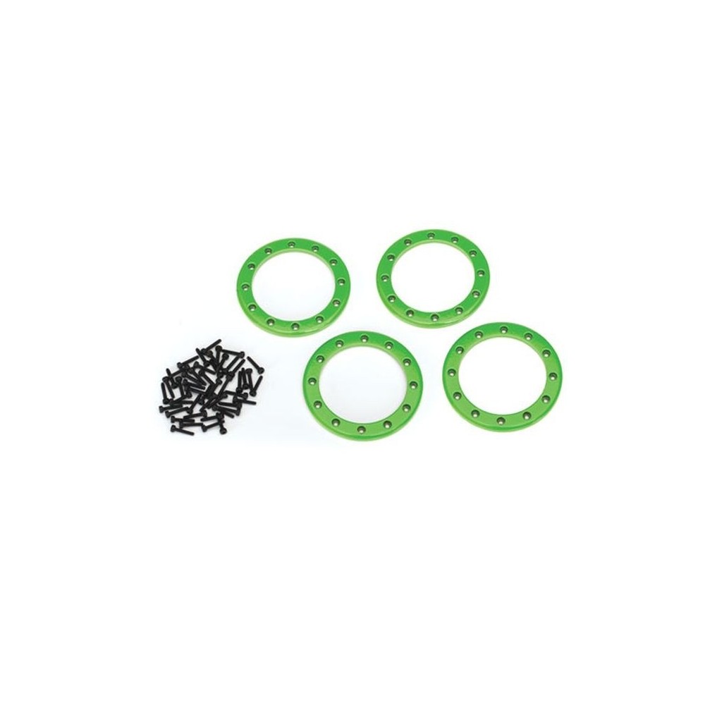 Anillos beadlock verde 2.2 aluminio Traxxas TRX8168G