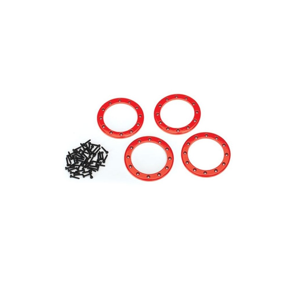 Anillos beadlock rojo 2.2 aluminio Traxxas TRX8168R Anillos beadlock rojo 2.2 aluminio Traxxas TRX8168R