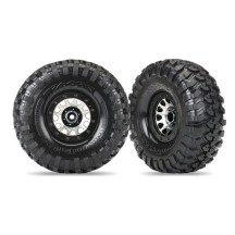 Traxxas Tires and wheels assembled (method 105 black chrome beadlock wheels) TRX8172