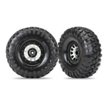 Traxxas Tires and wheels assembled (method 105 black chrome beadlock wheels) TRX8172