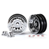 Traxxas Wheels 1.9 chrome (2) center caps (2) decal sheet (requires 8255a) TRX8175