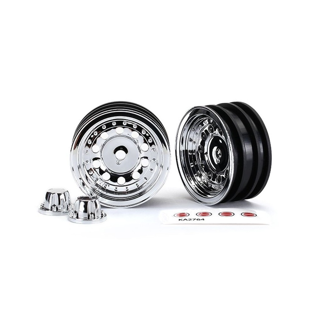 Llantas 1.9 pulgadas cromadas con tapas centrales Traxxas TRX8175