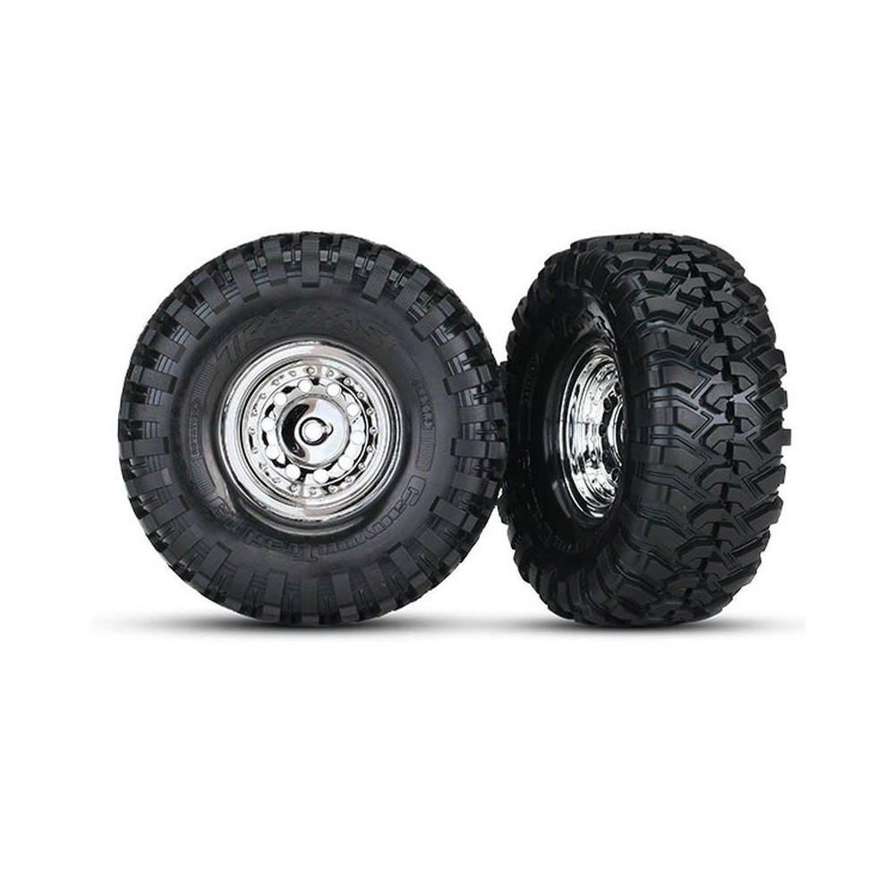 Ruedas montadas y pegadas 1.9 cromadas con neumáticos Canyon Trail Traxxas TRX8177 Ruedas montadas y pegadas 1.9 cromadas con neumáticos Canyon Trail Traxxas TRX8177