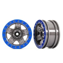 Llantas TRX-4 Sport 2.2 gris azul beadlock TRX8180-BLUE