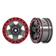 Llantas TRX-4 Sport 2.2 gris rojo beadlock TRX8180-RED