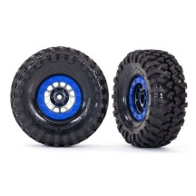 Ruedas Traxxas 1.9 Method 105 Black Chrome Blue montadas y pegadas – TRX8182
