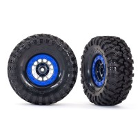 Ruedas Traxxas 1.9 Method 105 Black Chrome Blue montadas y pegadas – TRX8182