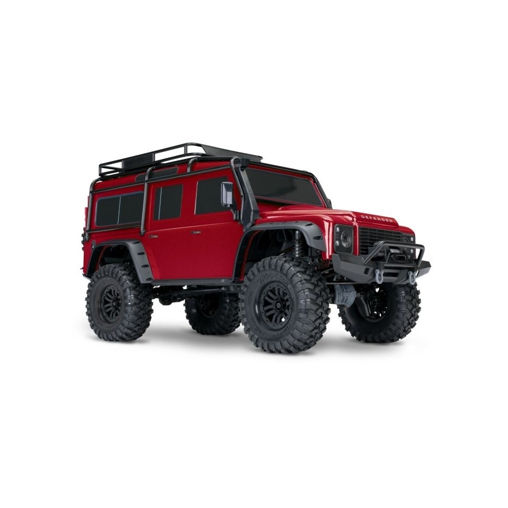 Coche RC Traxxas TRX-4 Defender 1/10 4WD RTR con carrocería sin clips en color rojo TRX82256-4-RED Coche RC Traxxas TRX-4 Defender 1/10 4WD RTR con carrocería sin clips en color rojo TRX82256-4-RED