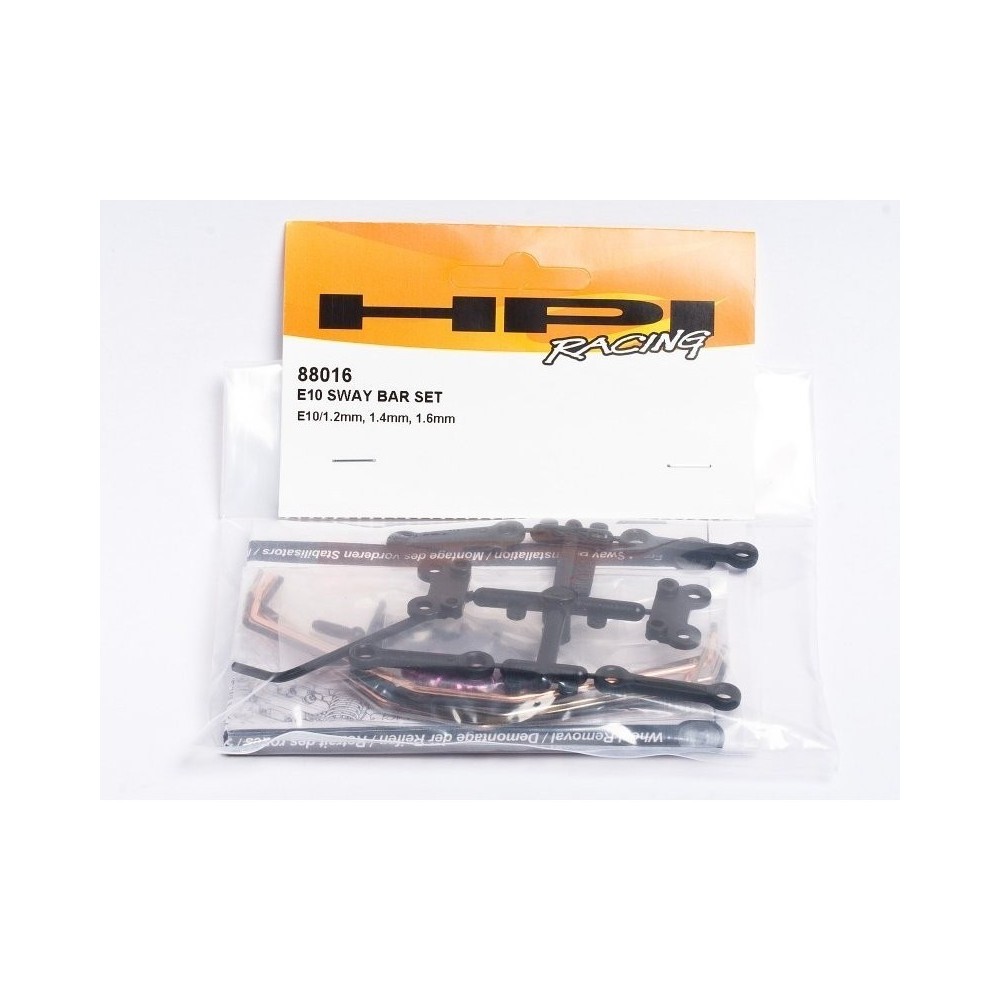 HPI E10 SWAY BAR SET HPI-88016 HPI E10 SWAY BAR SET HPI-88016