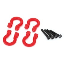Anillas en D para parachoques rojas delanteras o traseras Traxxas TRX8234R