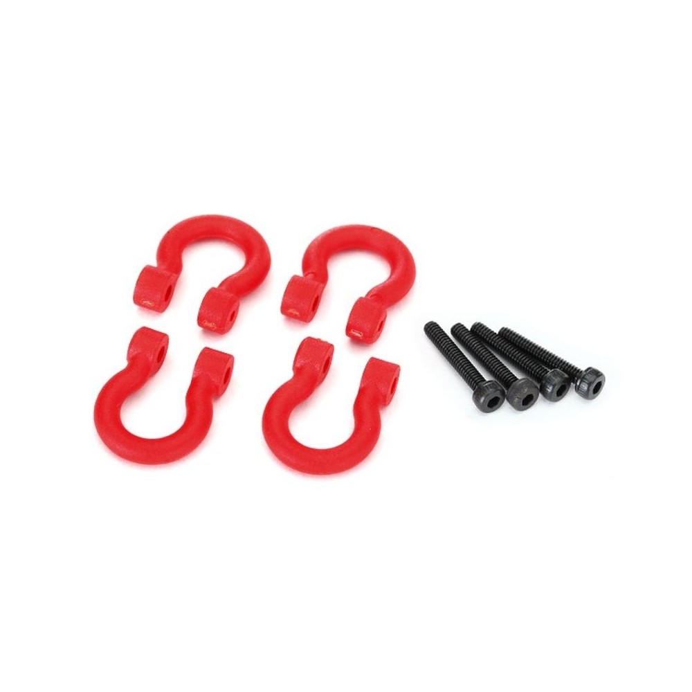 Anillas en D para parachoques rojas delanteras o traseras Traxxas TRX8234R Anillas en D para parachoques rojas delanteras o traseras Traxxas TRX8234R