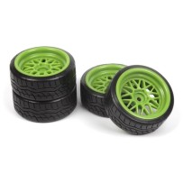 HPI Falken Azenis Drift Tire Premounted on HRE C90 Wheel Green 4 HPI-160247