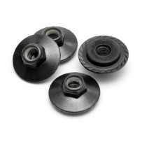 HPI Flanged Lock Nut M5x8mm Black/4pcs/Clockwise HPI-Z680